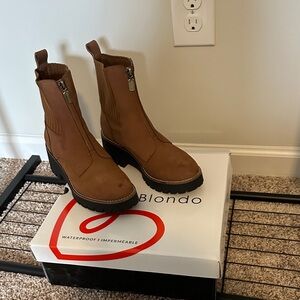 Blondo Tan Waterproof Ankle Boots